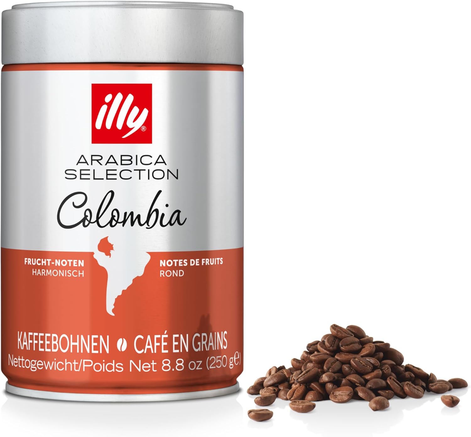 illy Colombia Whole Bean Coffee, 250g