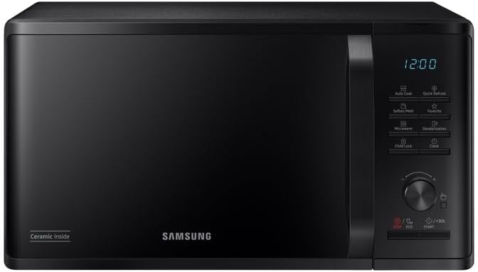Samsung 23L Microwave – Black, 800W, Ceramic Interior, Touch & Dial