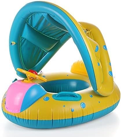 Inflatable Baby Pool Float with Canopy