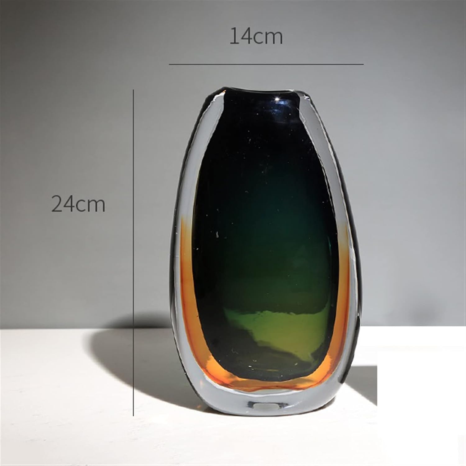 Luxury Glass Flower Vase — Large Decorative Piece for Home & Hotel