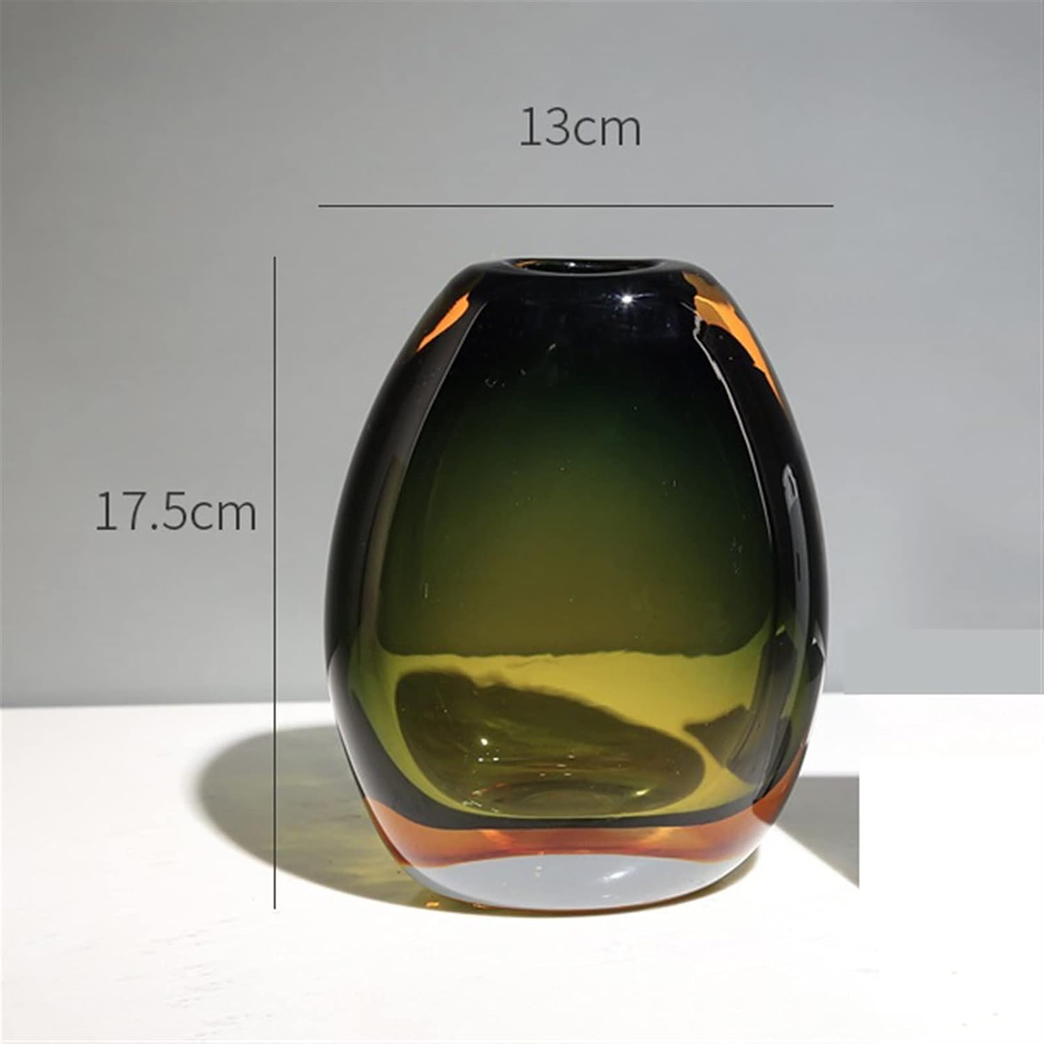 Luxury Glass Flower Vase — Elegant Decorative Piece for Living Room & Balcony