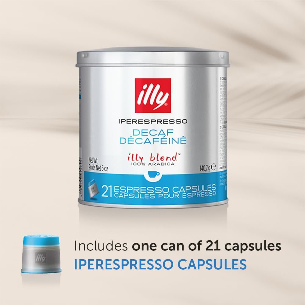 illy Decaf iperEspresso Capsules, Medium Roast, 21 Ct