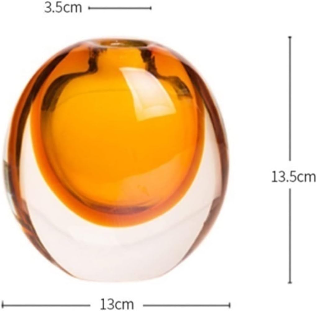 Nordic Light Luxury Glass Vase — Modern Minimalist Small Decor Vase
