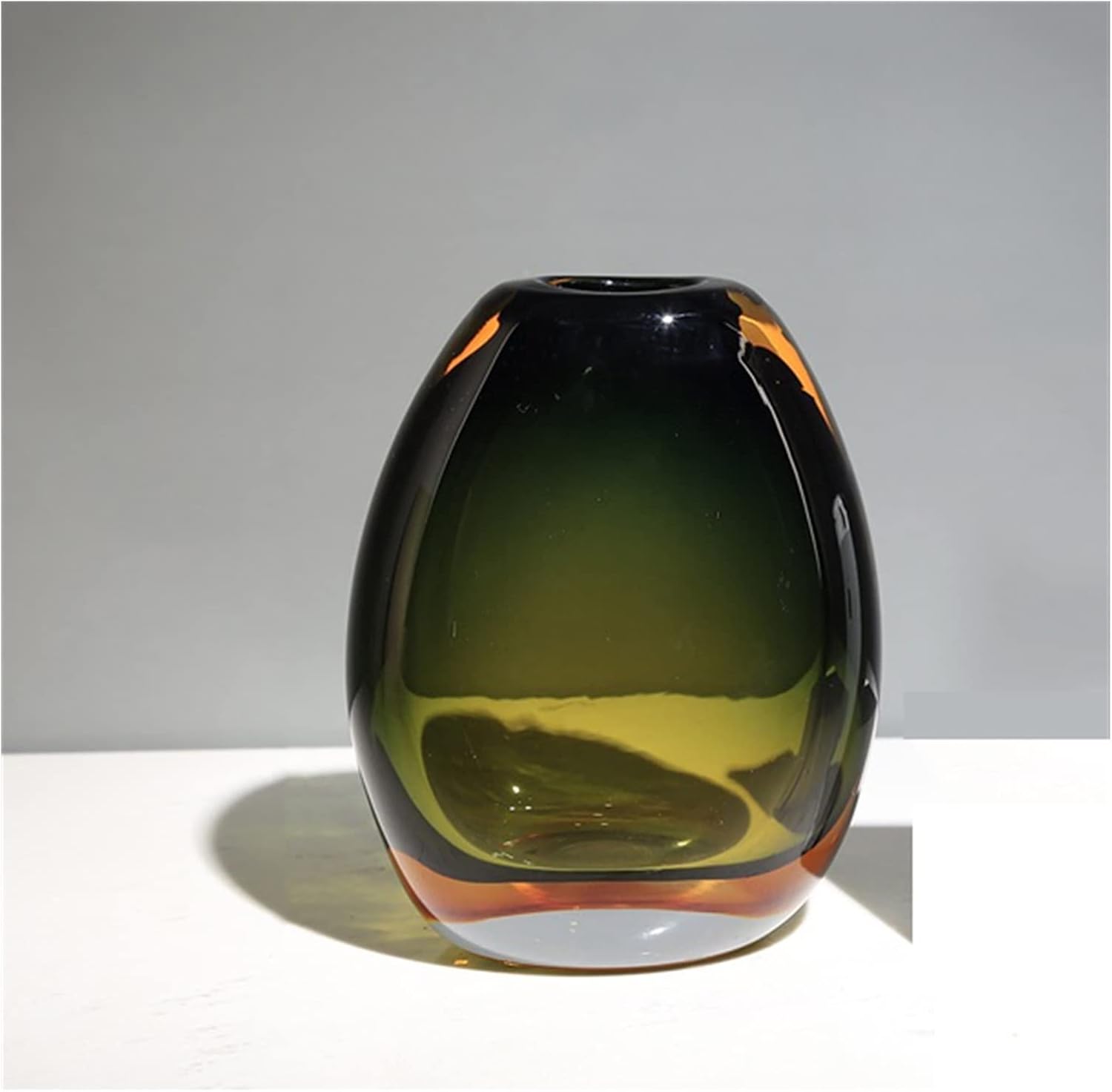 Luxury Glass Flower Vase — Elegant Decorative Piece for Living Room & Balcony