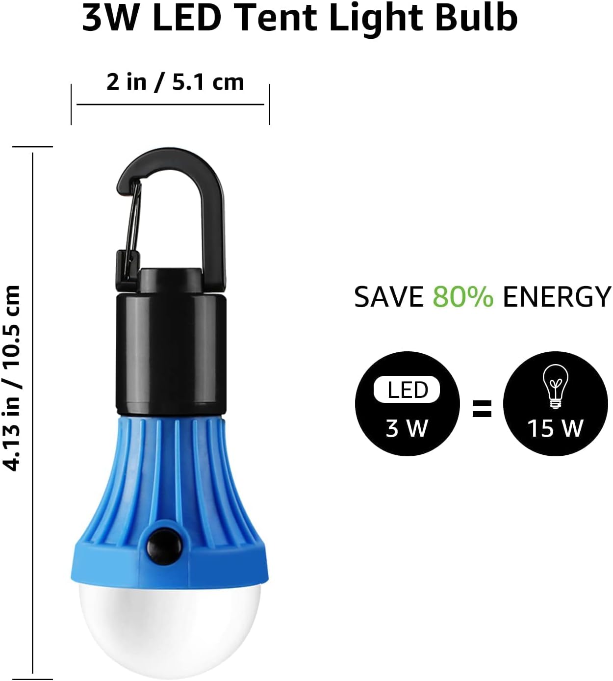 LEPRO LED Camping Lantern — 3 Light Modes, Foldable, 4-Pack