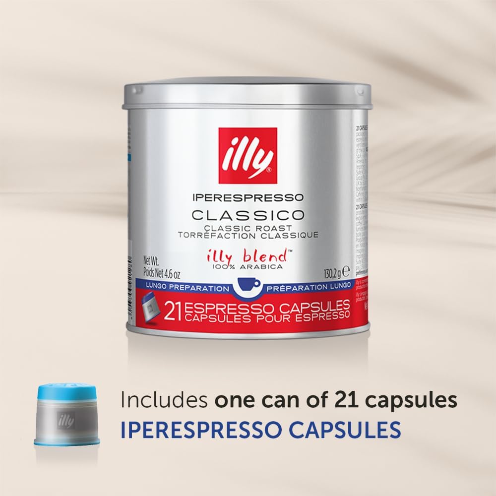 illy Lungo iperEspresso Capsules, Medium Roast, 21 Ct