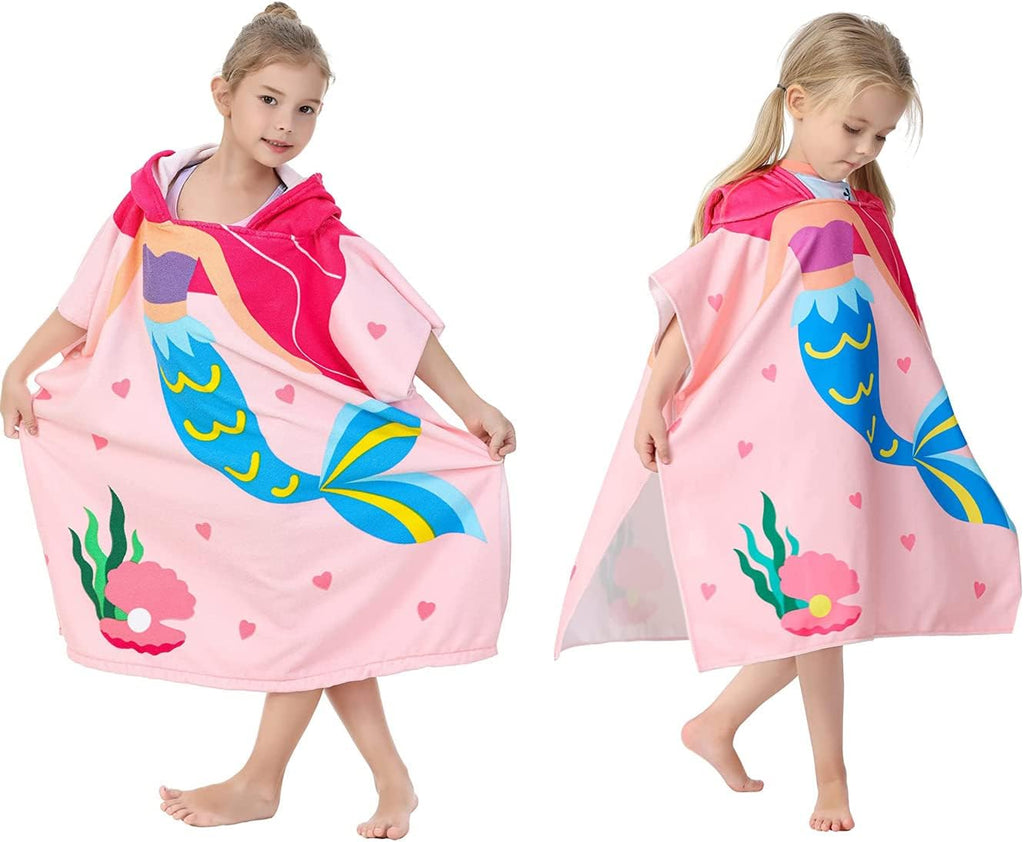 Soft Microfiber Kids Bath Towel with Hood – Large