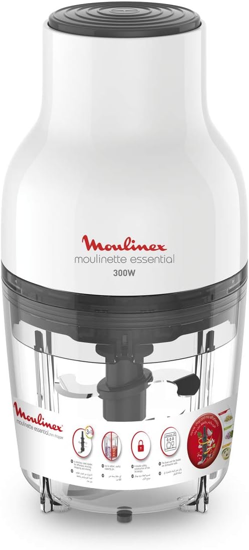 Moulinex Mini Chopper — 300W, 400ml, White/Black