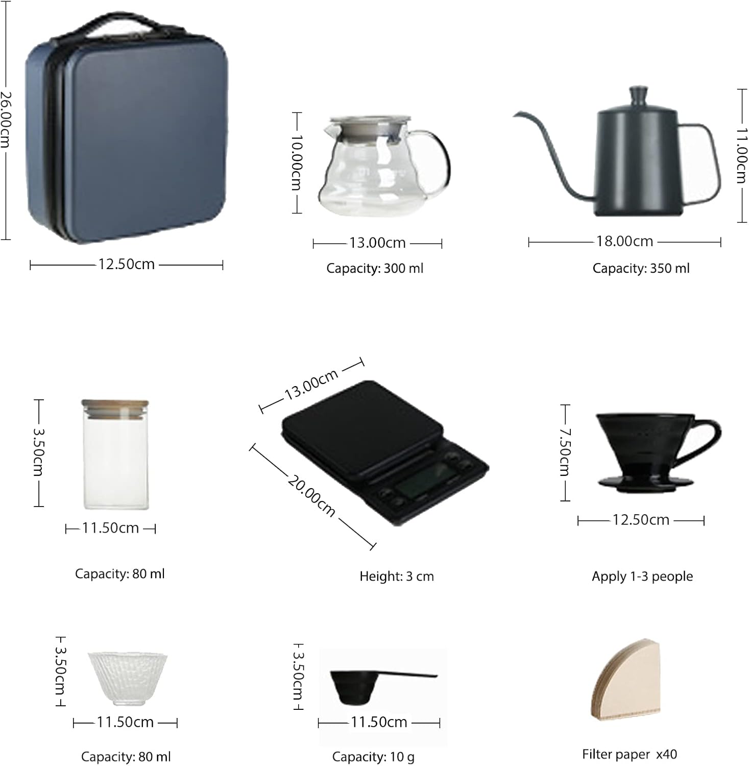 300ml Pour Over Coffee Maker