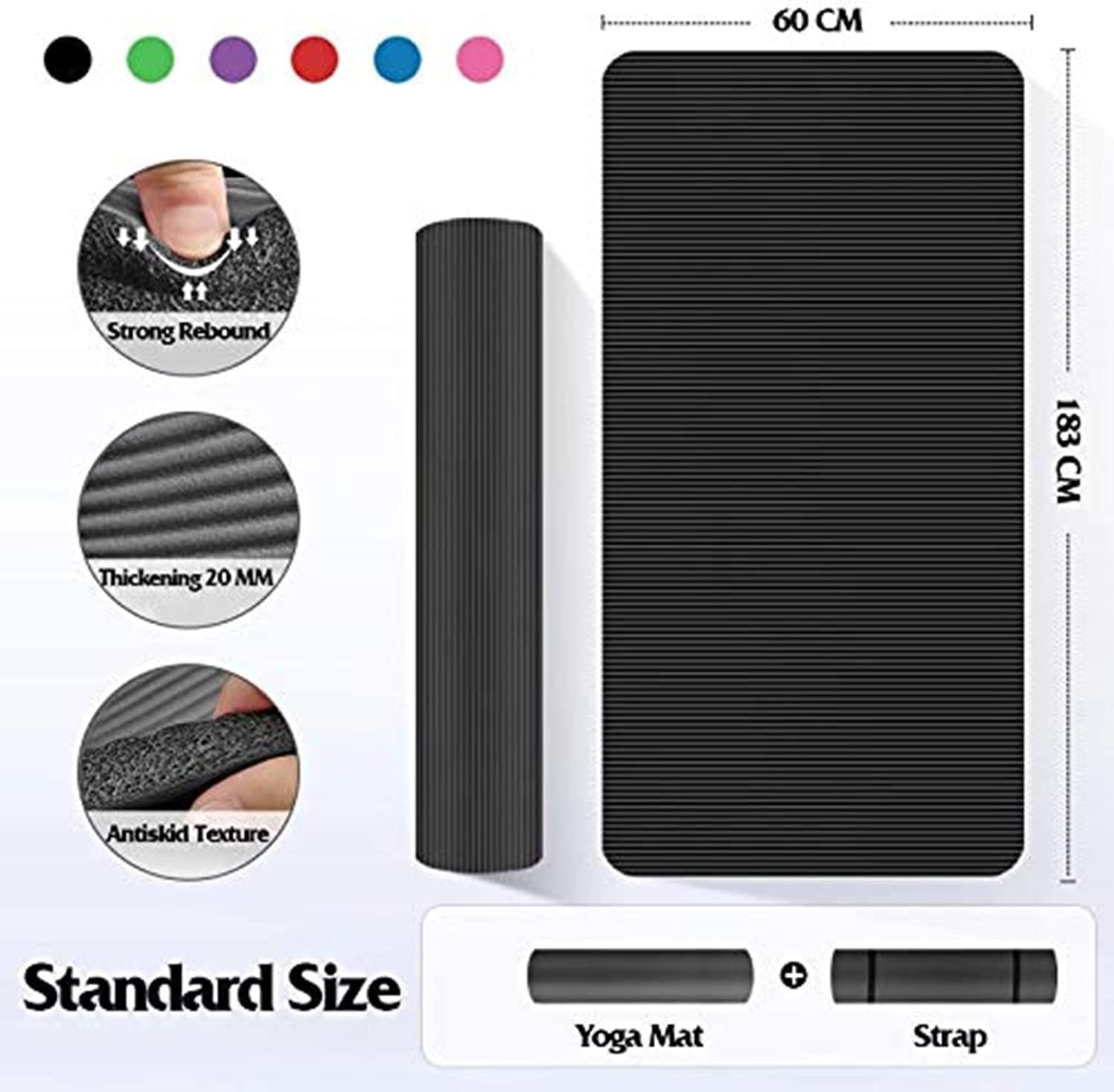 Extra Thick Purple Yoga Mat