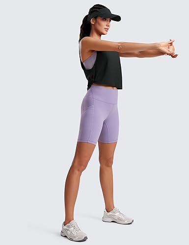 CRZ YOGA Women's Pima Cotton Crop Tank — Sleeveless Workout & Yoga Top