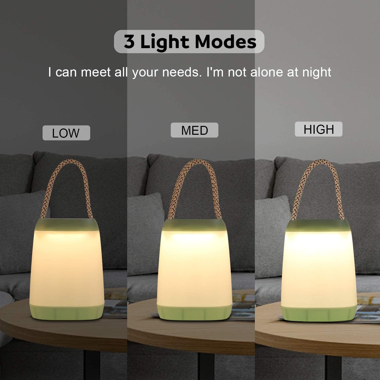 Azuni Kids Night Light with Clock — LED Portable Lamp