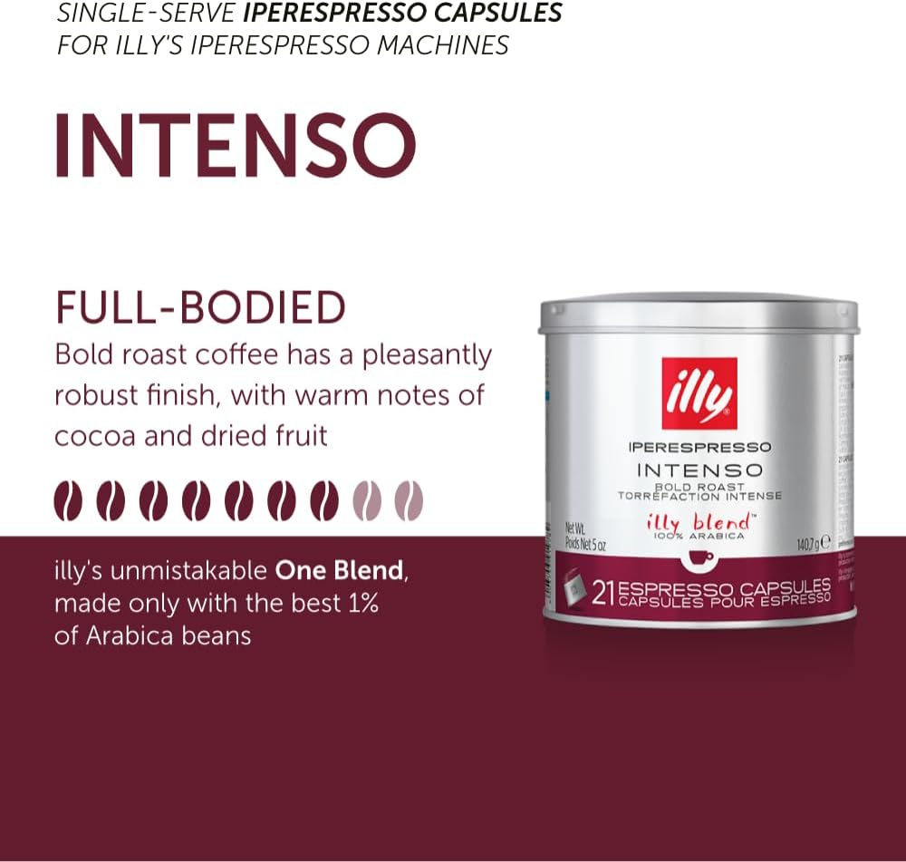 illy Dark Roast Ground Coffee Capsules, 140.7g