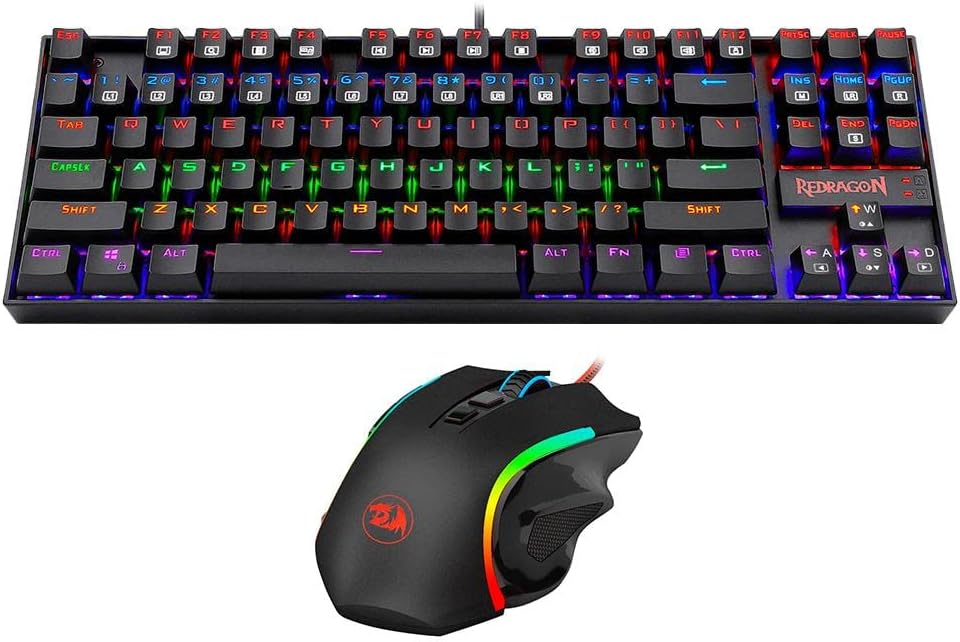 Redragon Mechanical Gaming Keyboard and Mouse Combo, RGB Backlit