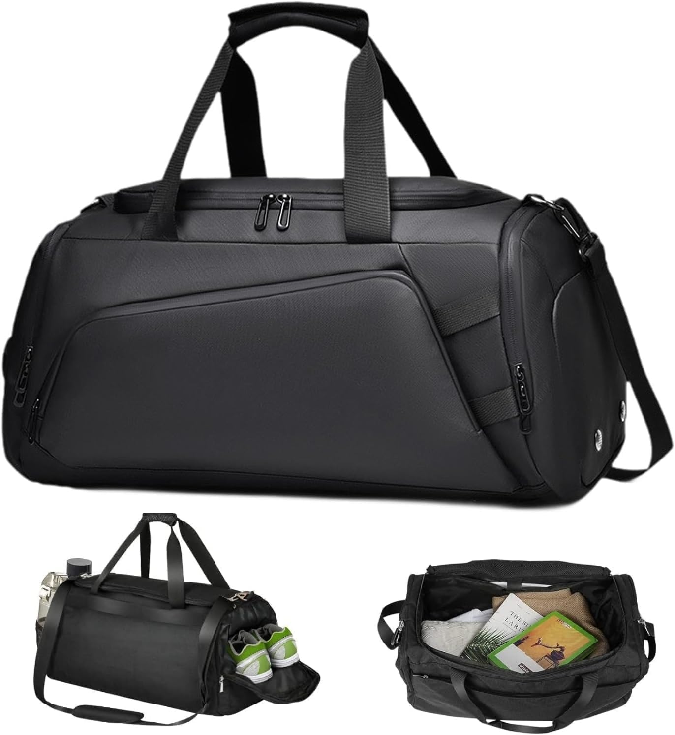 Oxford Travel Duffel Bag with Shoe & Wet Pocket