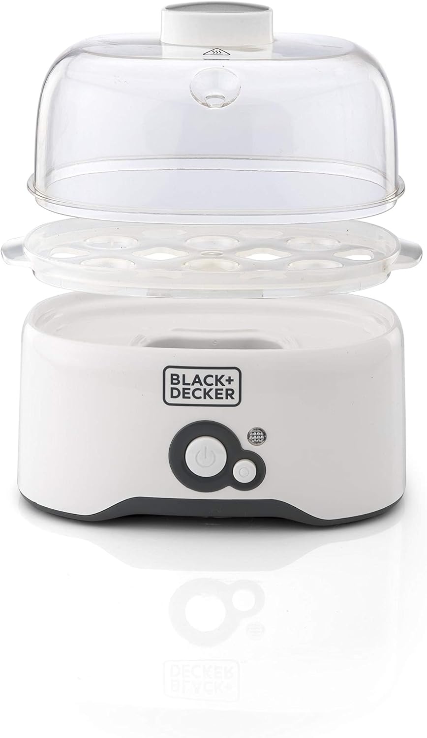 Black+Decker Egg Cooker — 6 Eggs, White