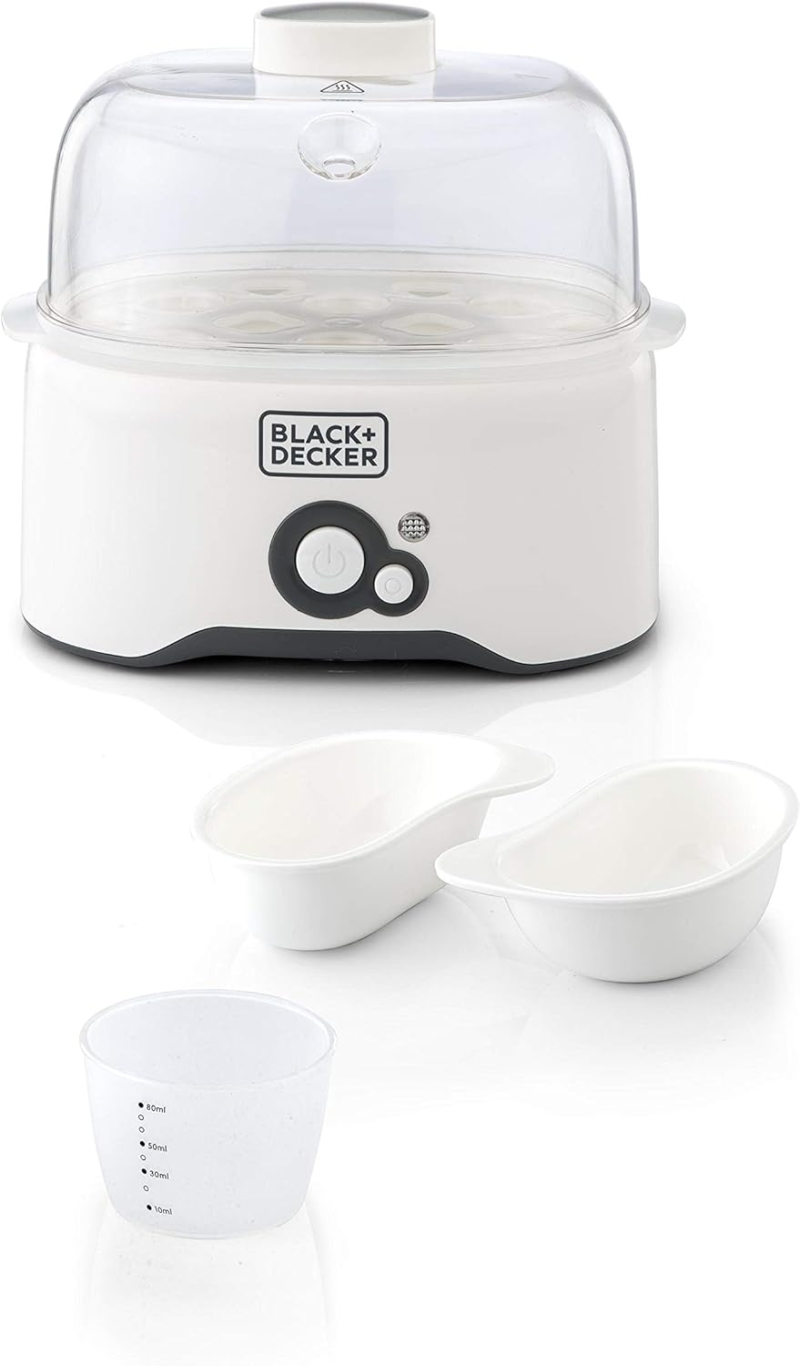 Black+Decker Egg Cooker — 6 Eggs, White