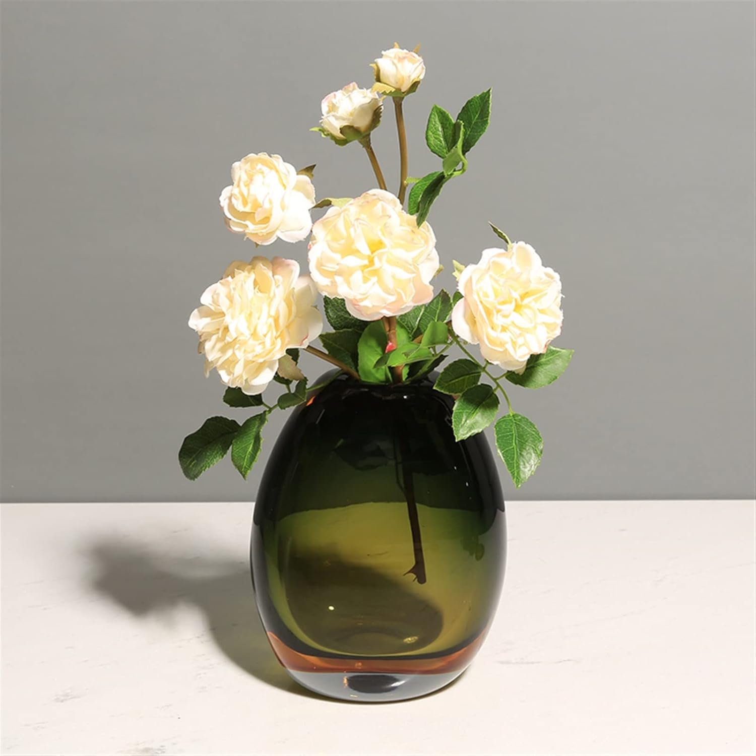 Luxury Glass Flower Vase — Elegant Decorative Piece for Living Room & Balcony