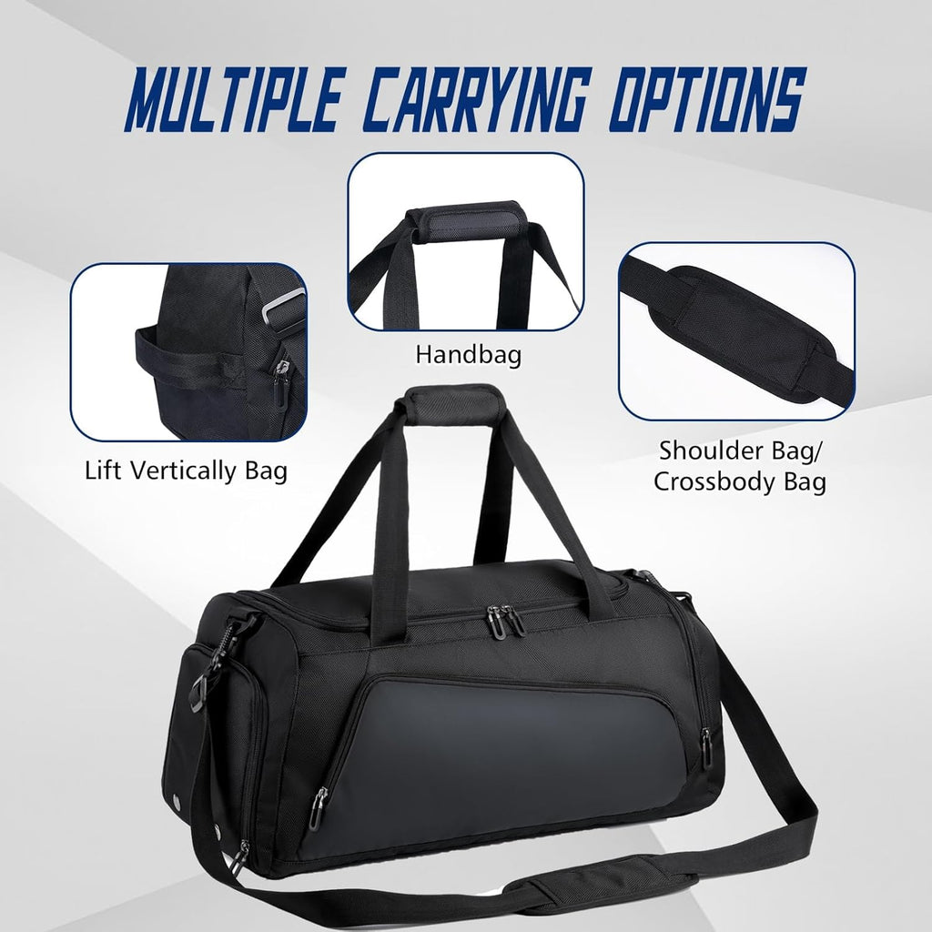 Oxford Travel Duffel Bag with Shoe & Wet Pocket