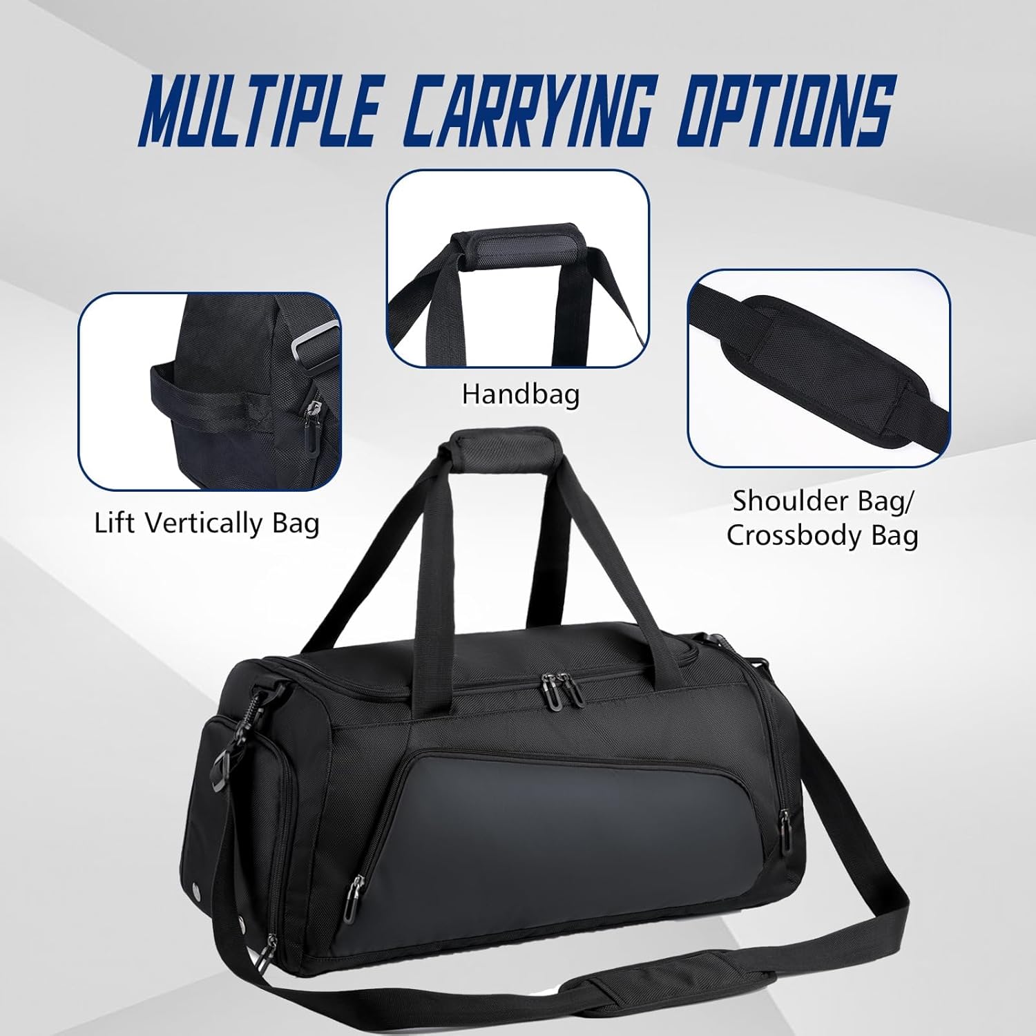Oxford Travel Duffel Bag with Shoe & Wet Pocket