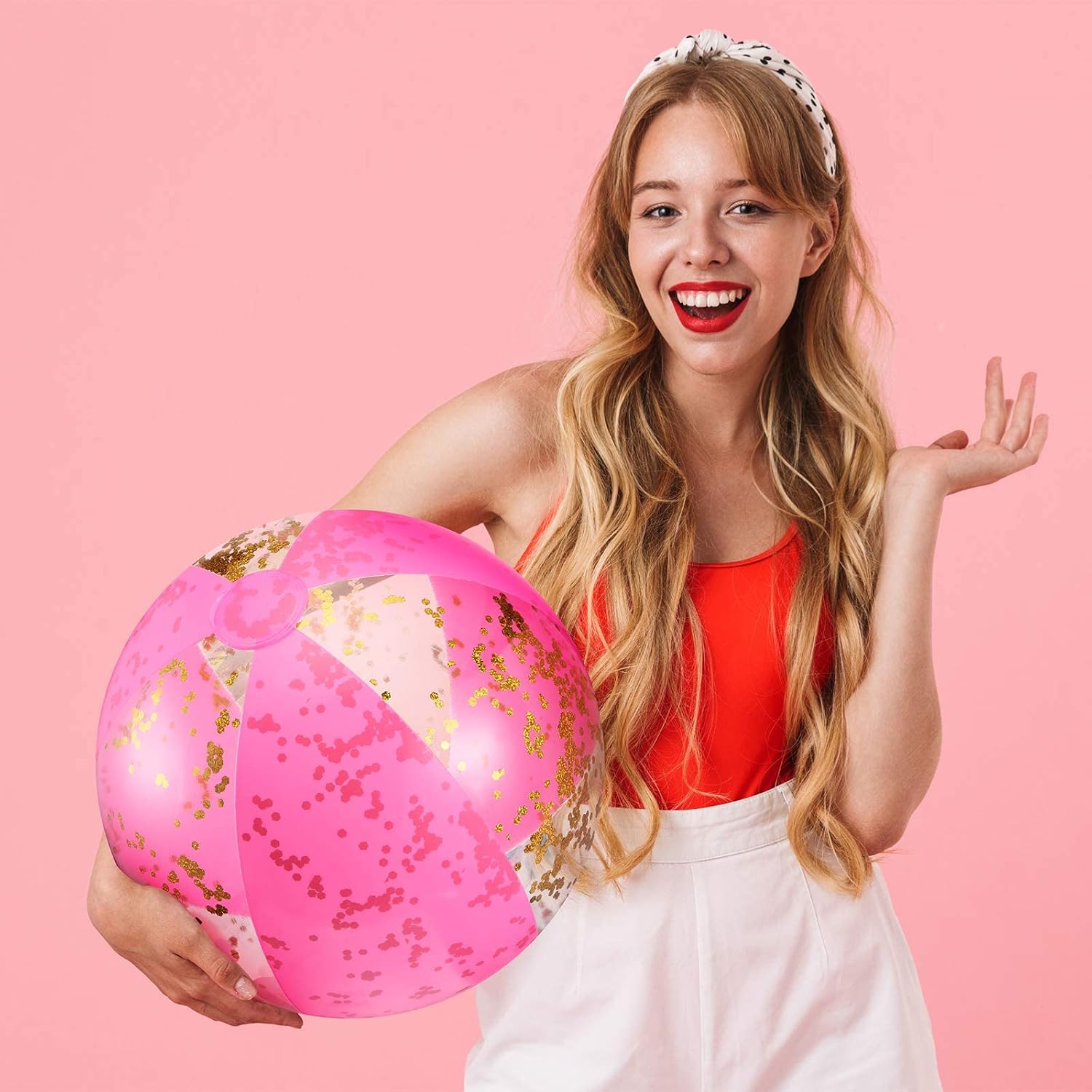 Makingtec Glitter Inflatable Beach Balls - 2 Pack
