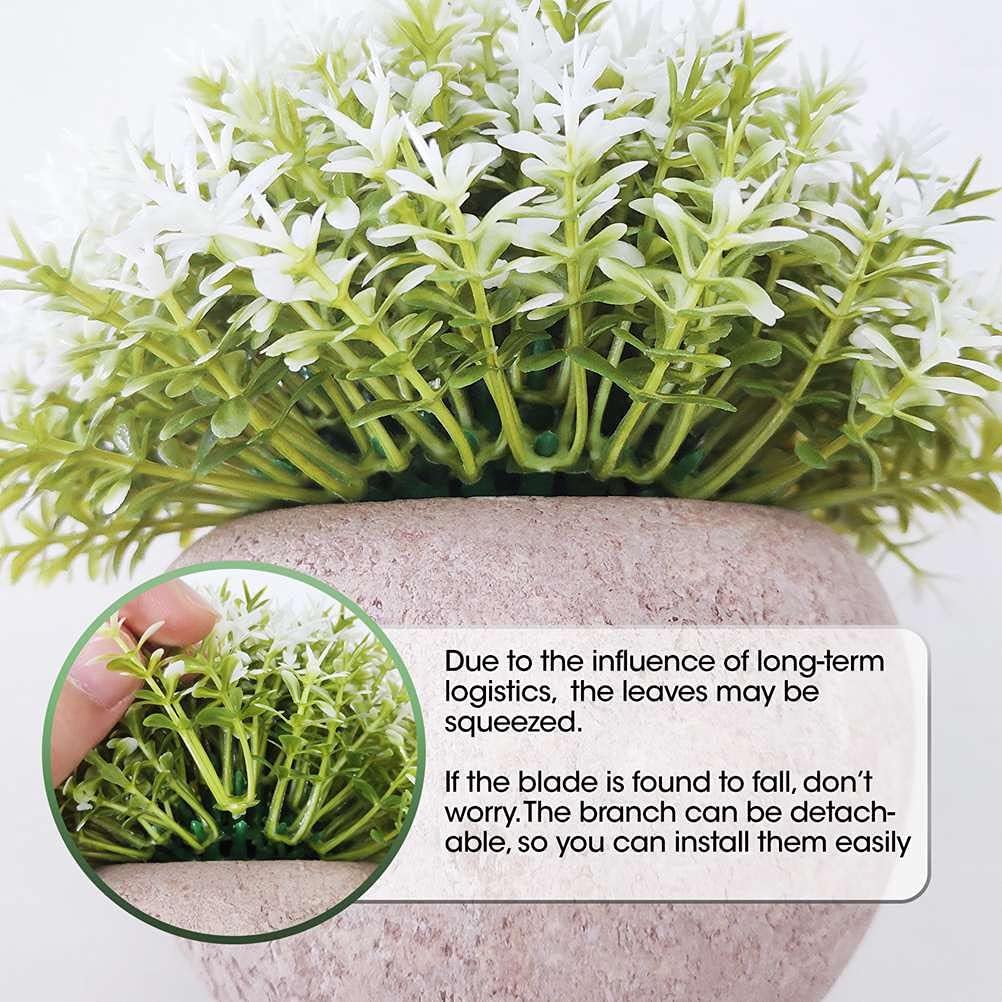 Artificial Topiary Shrubs — Set of 4 Small Green Pots