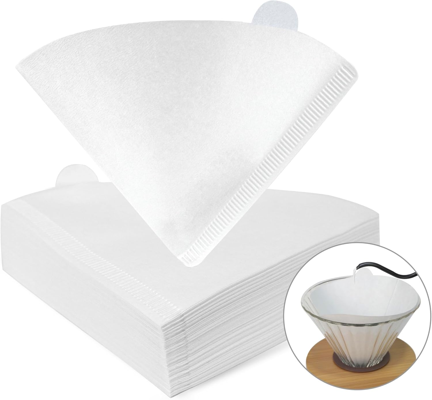 Mipro V60 Coffee Filters, Size 02, 100-Pack