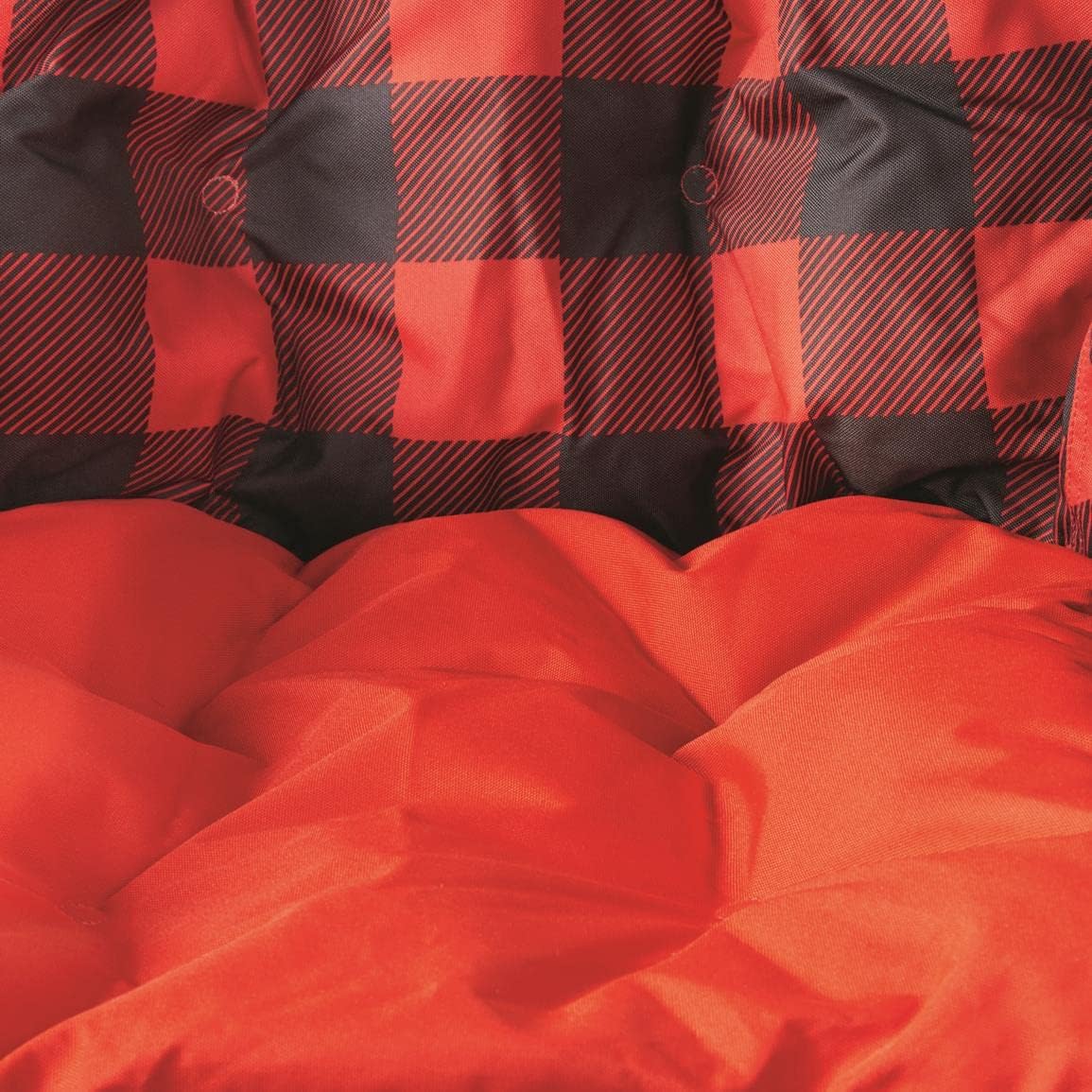 Guide Gear Oversized Club Camping Chair — Padded, Foldable, 500 lbs Capacity, Red Plaid