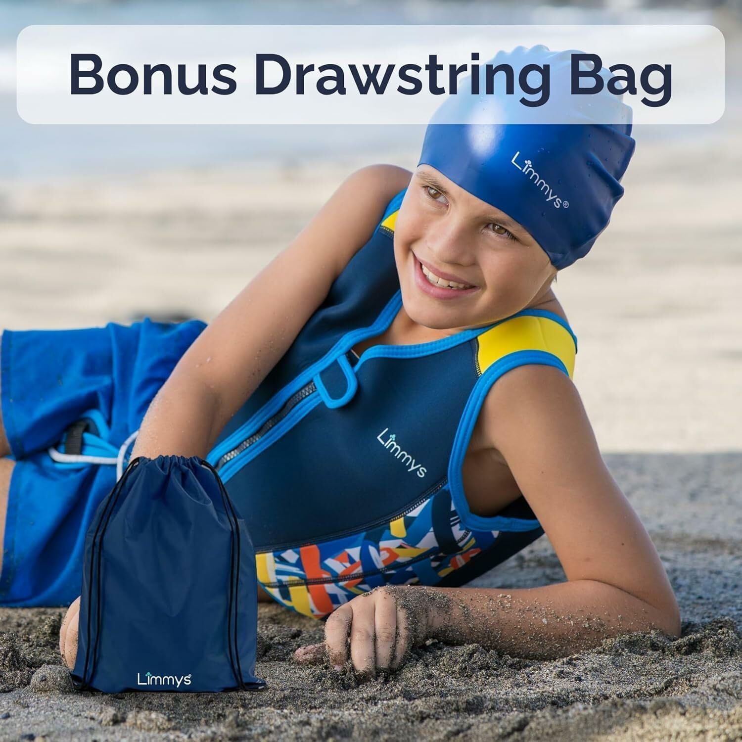 Limmys Kids Swim Vest with Drawstring Bag