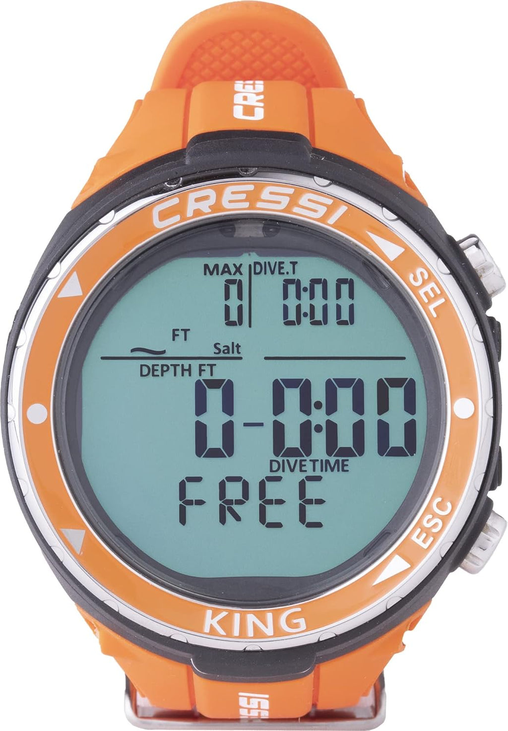 Cressi King Free Diving Watch — Depth Gauge, Dive Log, Long Battery