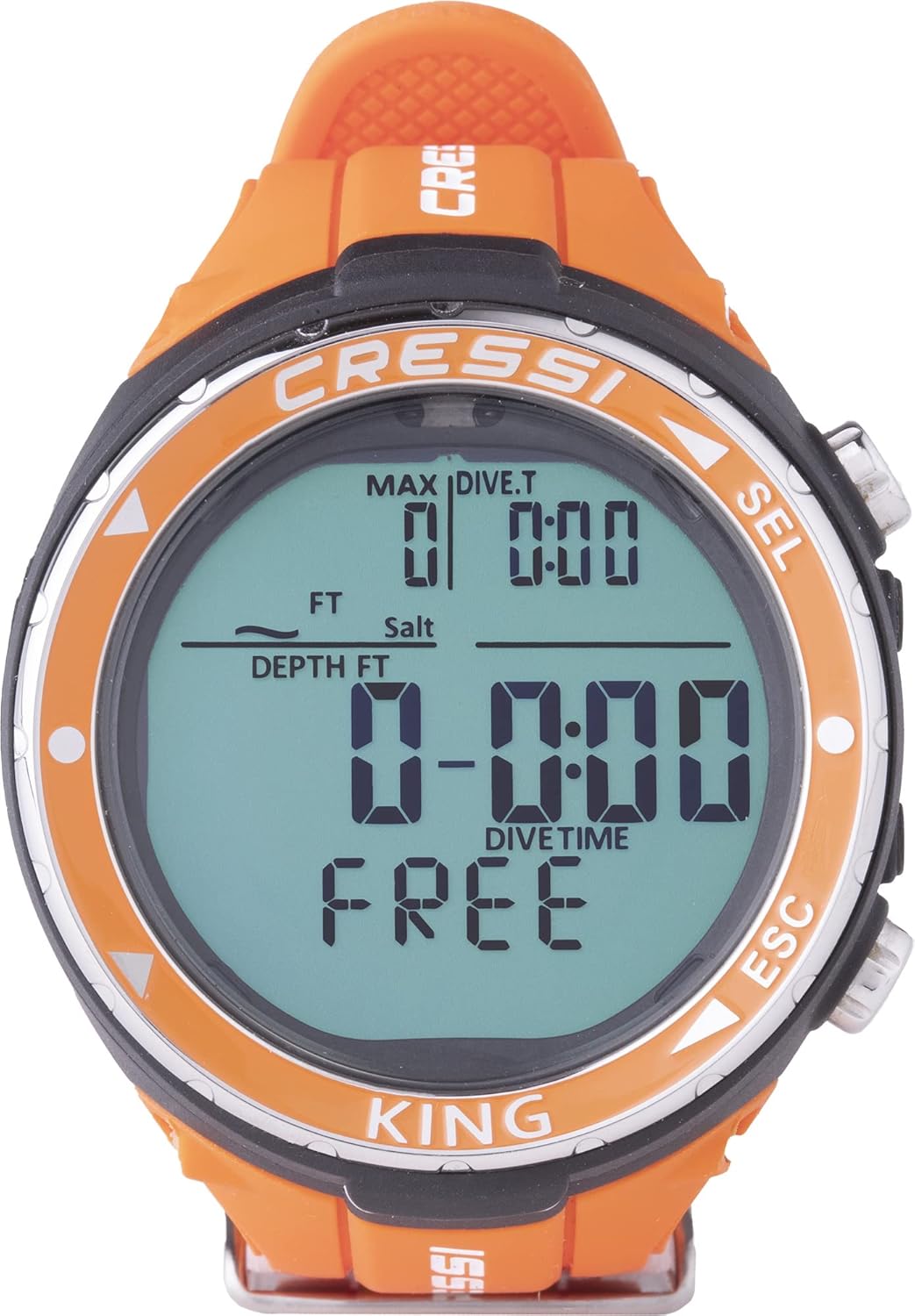 Cressi King Free Diving Watch — Depth Gauge, Dive Log, Long Battery