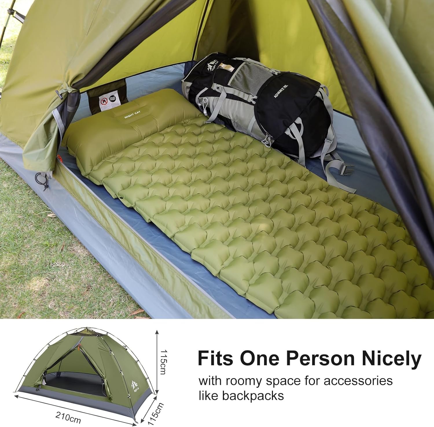 Night Cat Backpacking Tent — 1–2 Person, Lightweight & Waterproof