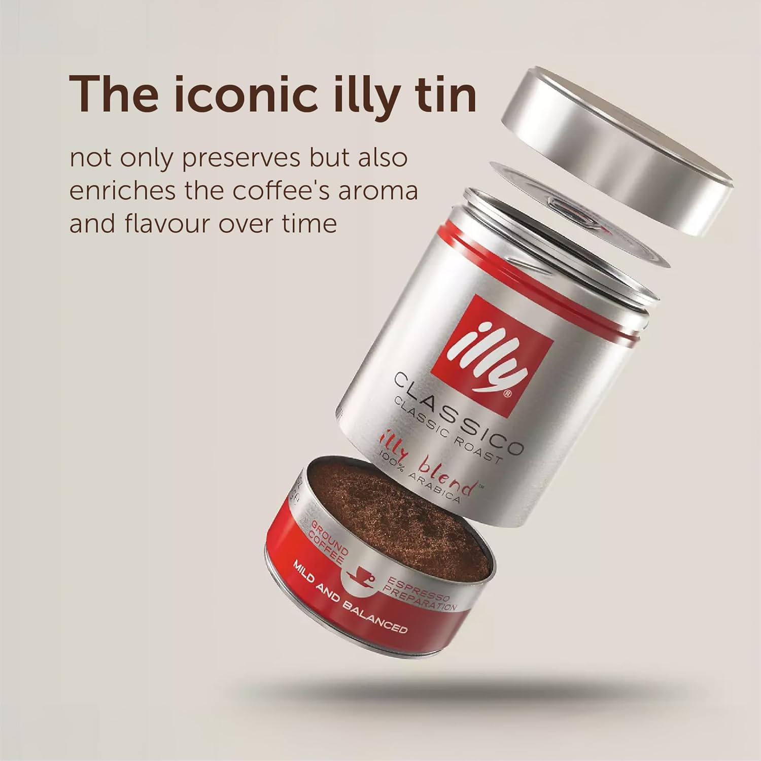 illy Medium Roast Ground Coffee, 250g