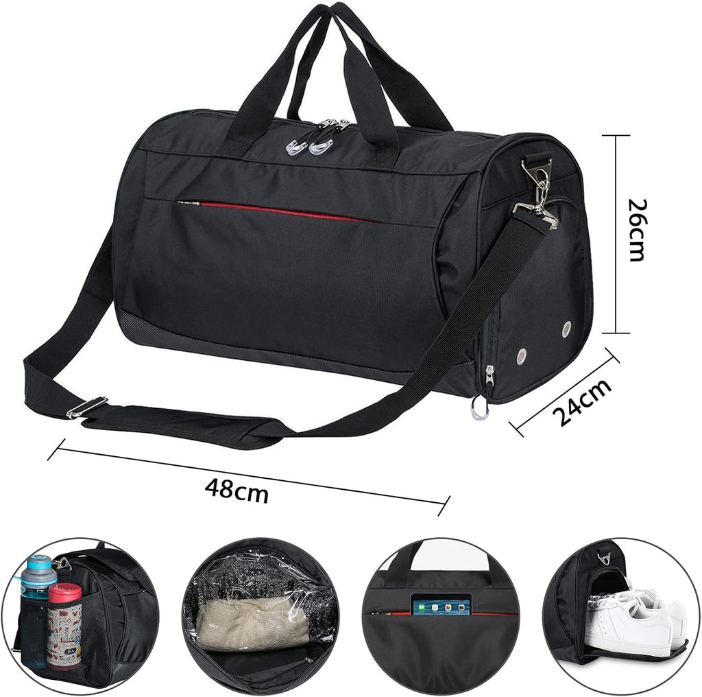 Ousian Gym Duffel Bag with Shoe Compartment