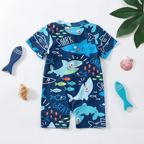 Baby Boy Shark Swimsuit – 12-18 Months