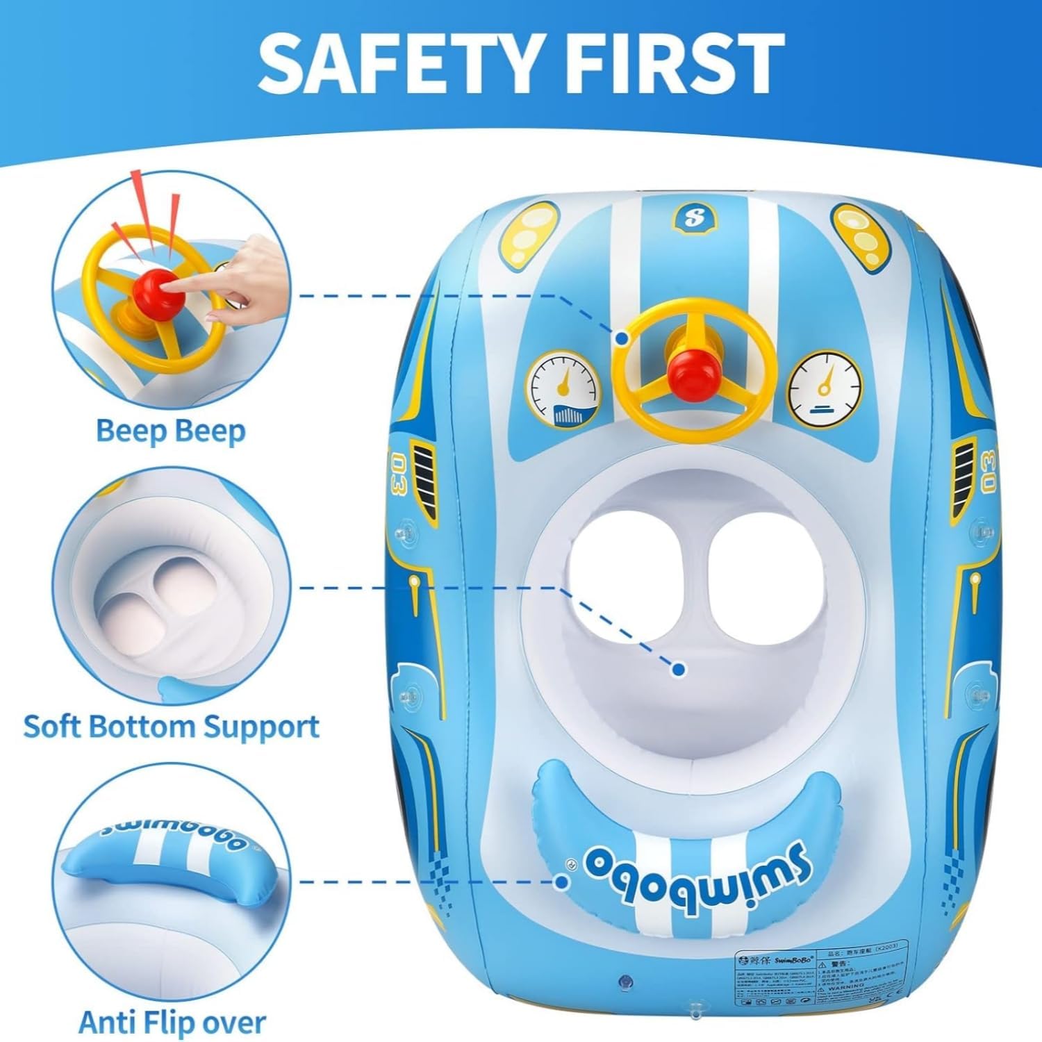 Baby Pool Float with Canopy