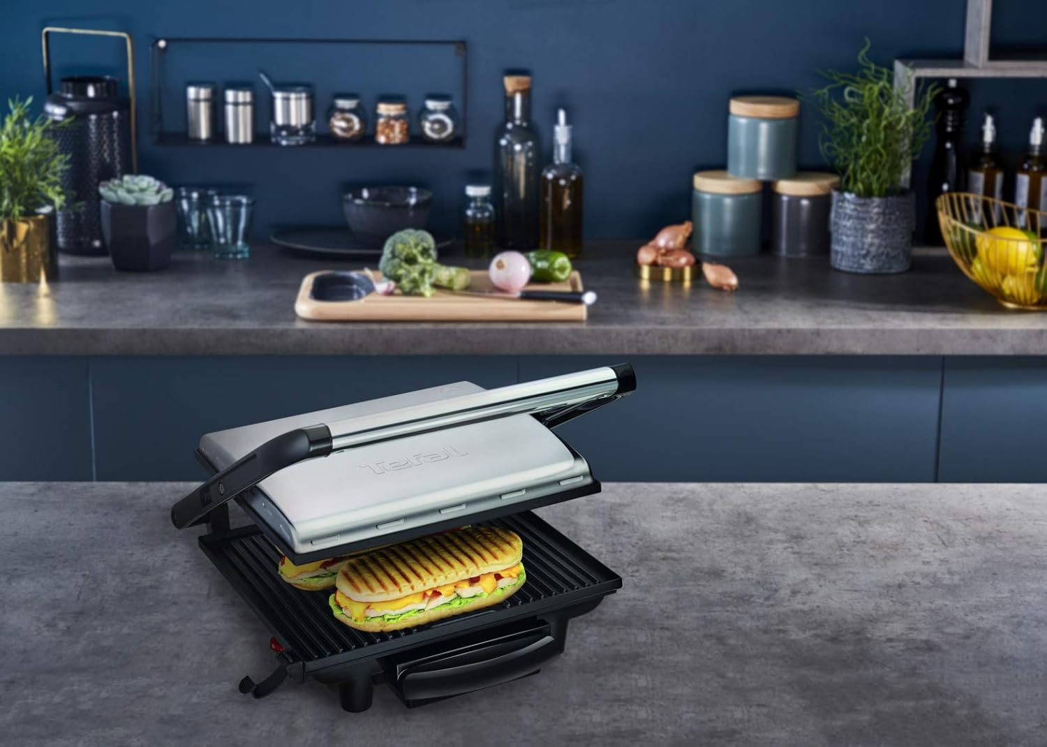 Tefal Panini Grill — Inicio, 2000W, Stainless Steel/Plastic
