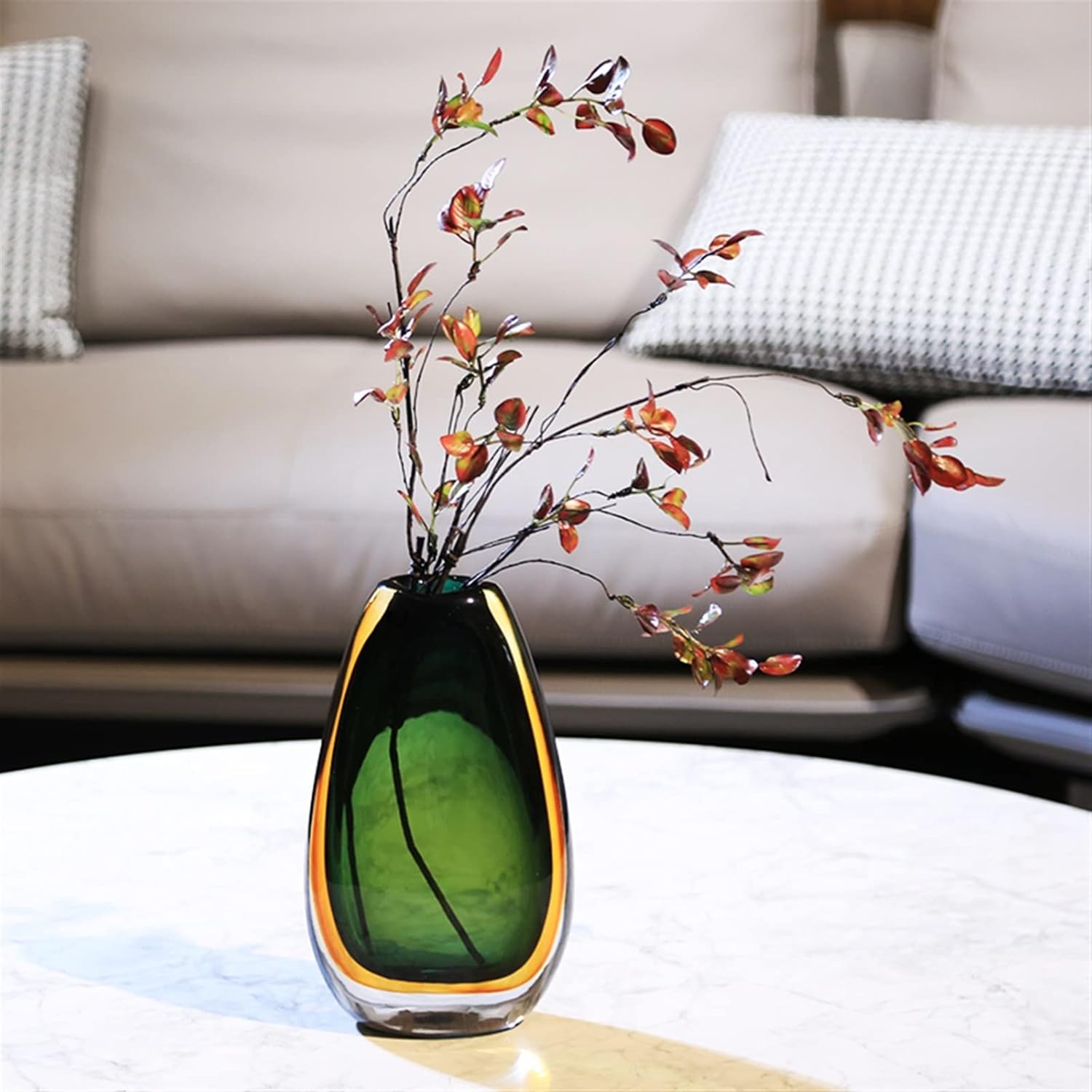Luxury Glass Flower Vase — Large Decorative Piece for Home & Hotel