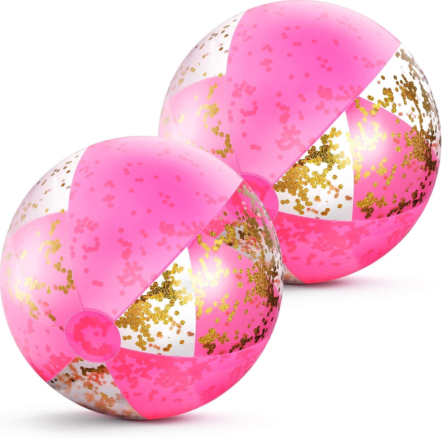 Makingtec Glitter Inflatable Beach Balls - 2 Pack