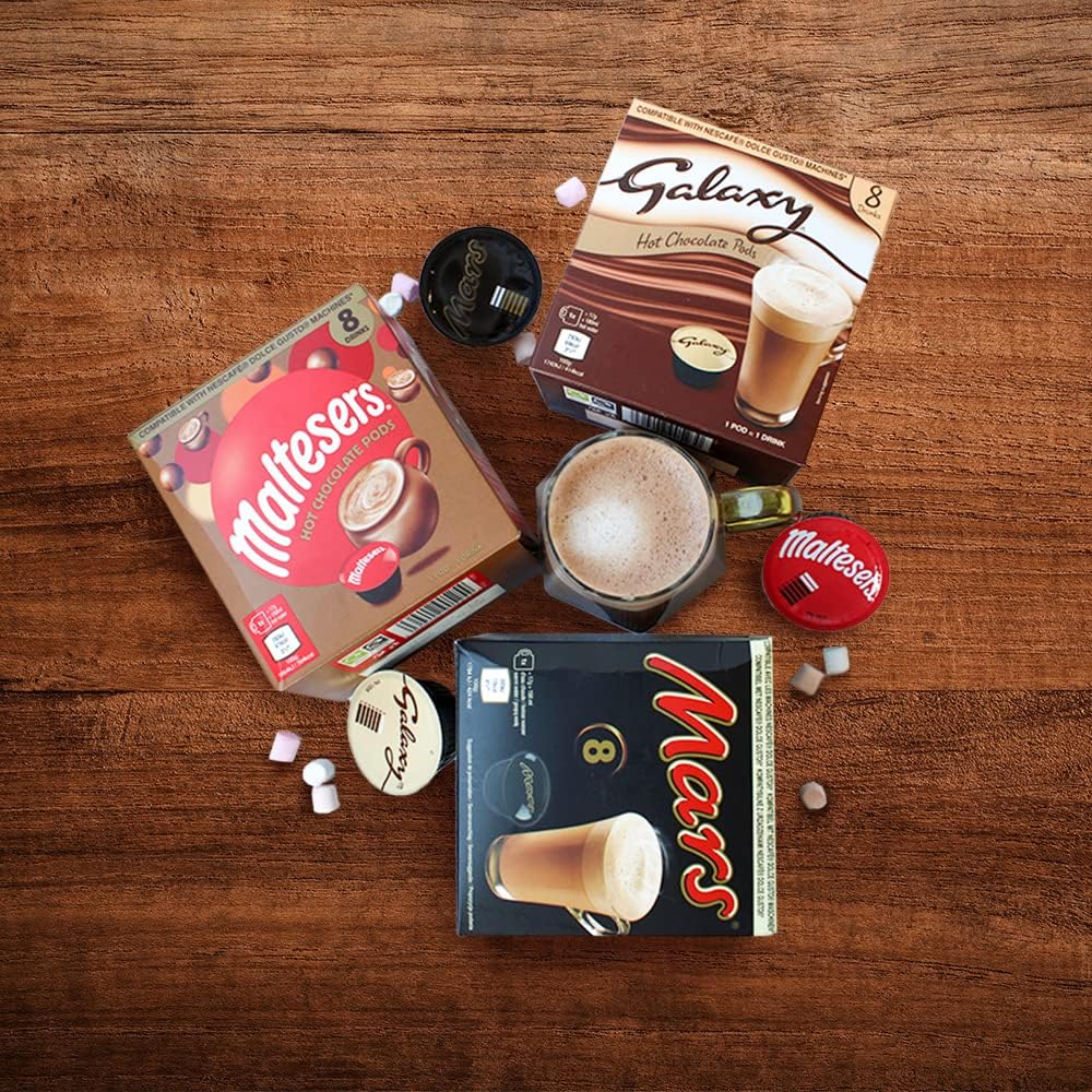 Galaxy, Mars & Maltesers Hot Chocolate Capsules — Variety Pack