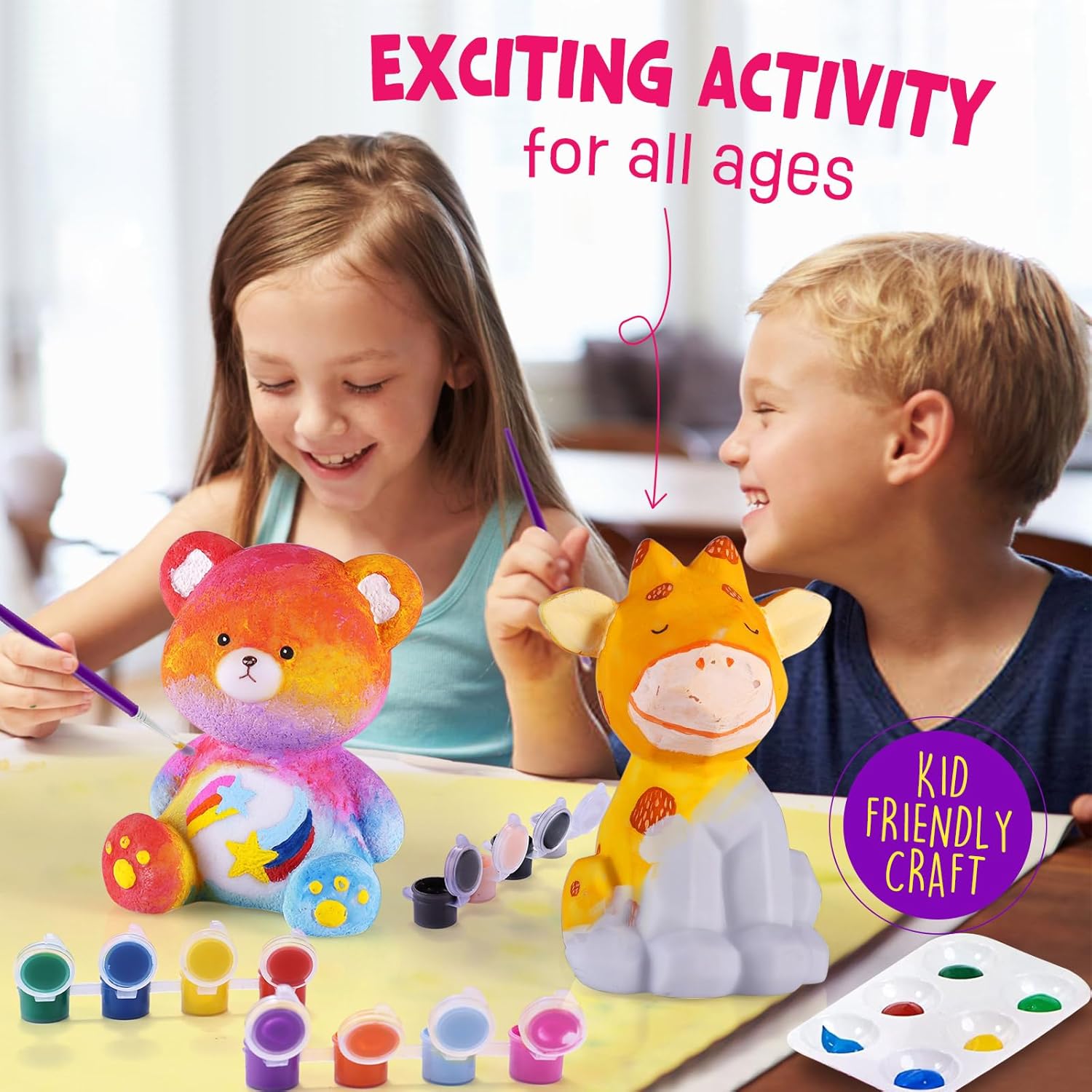 DIY Bear Lamp Painting Kit — Creative Gift for Kids (Ages 3–12)