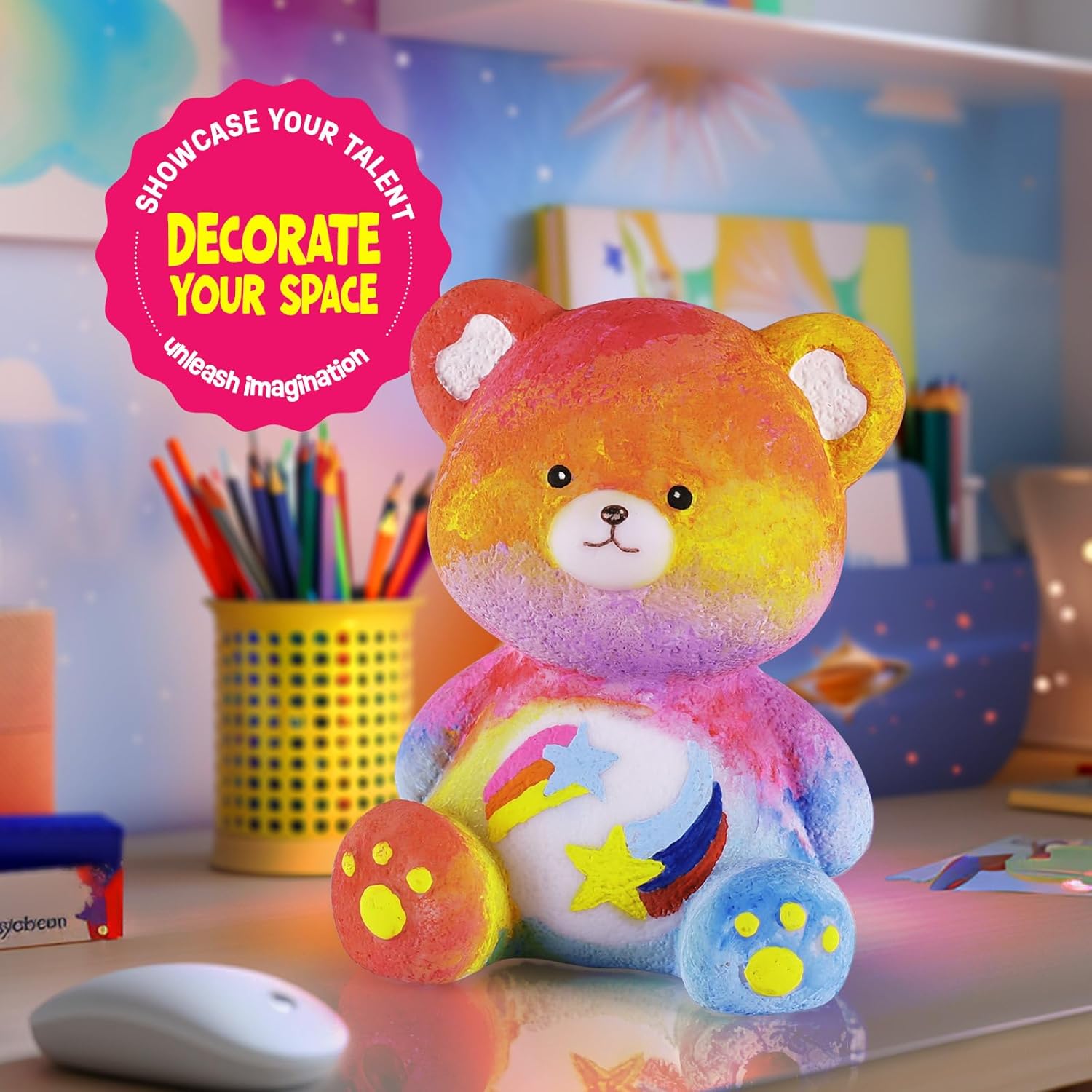 DIY Bear Lamp Painting Kit — Creative Gift for Kids (Ages 3–12)