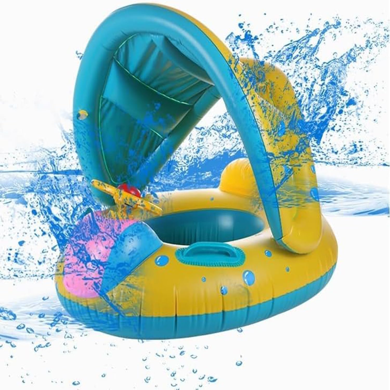 Inflatable Baby Pool Float with Canopy