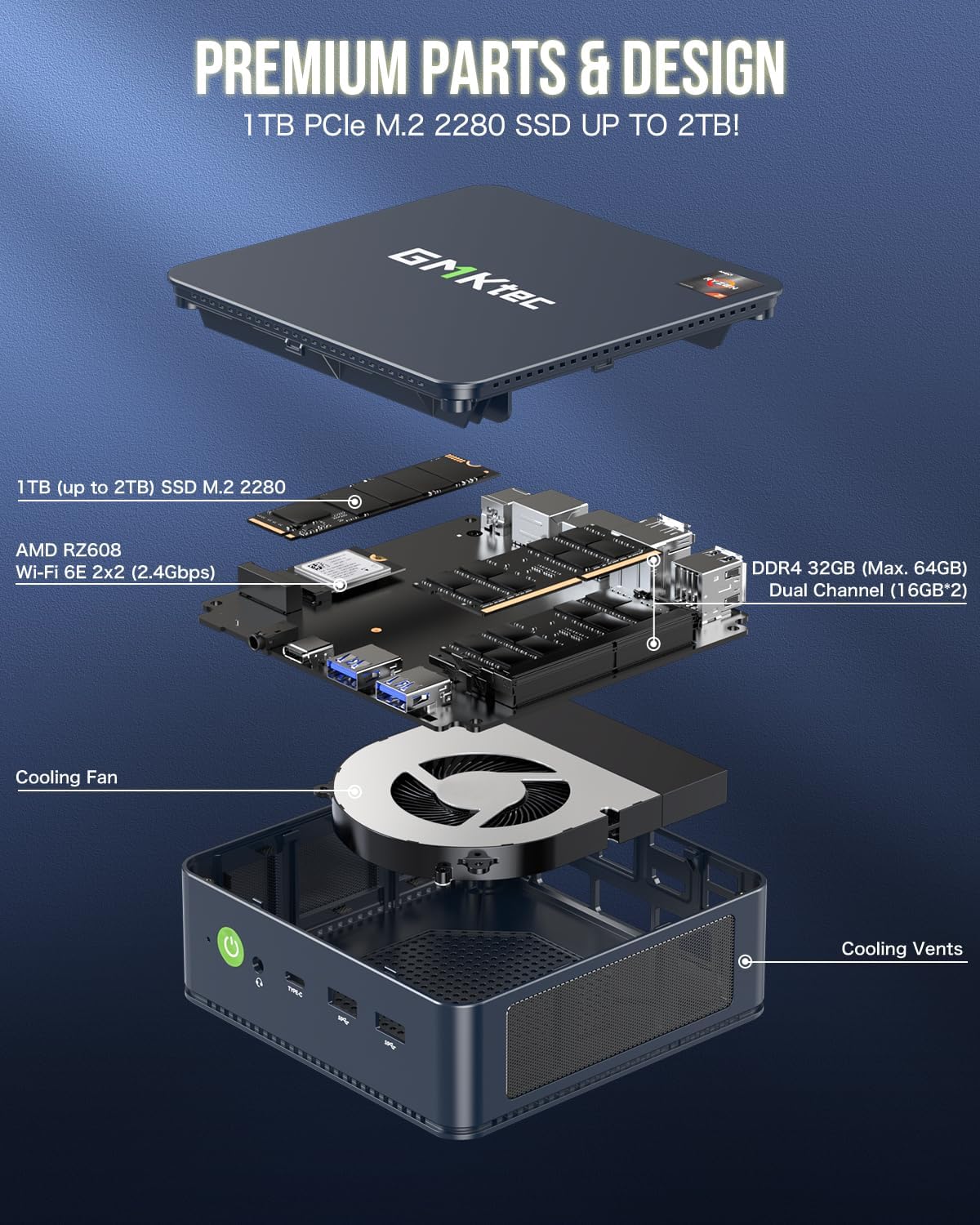 GMKtec M5 Plus Mini PC Ryzen 7 5825U