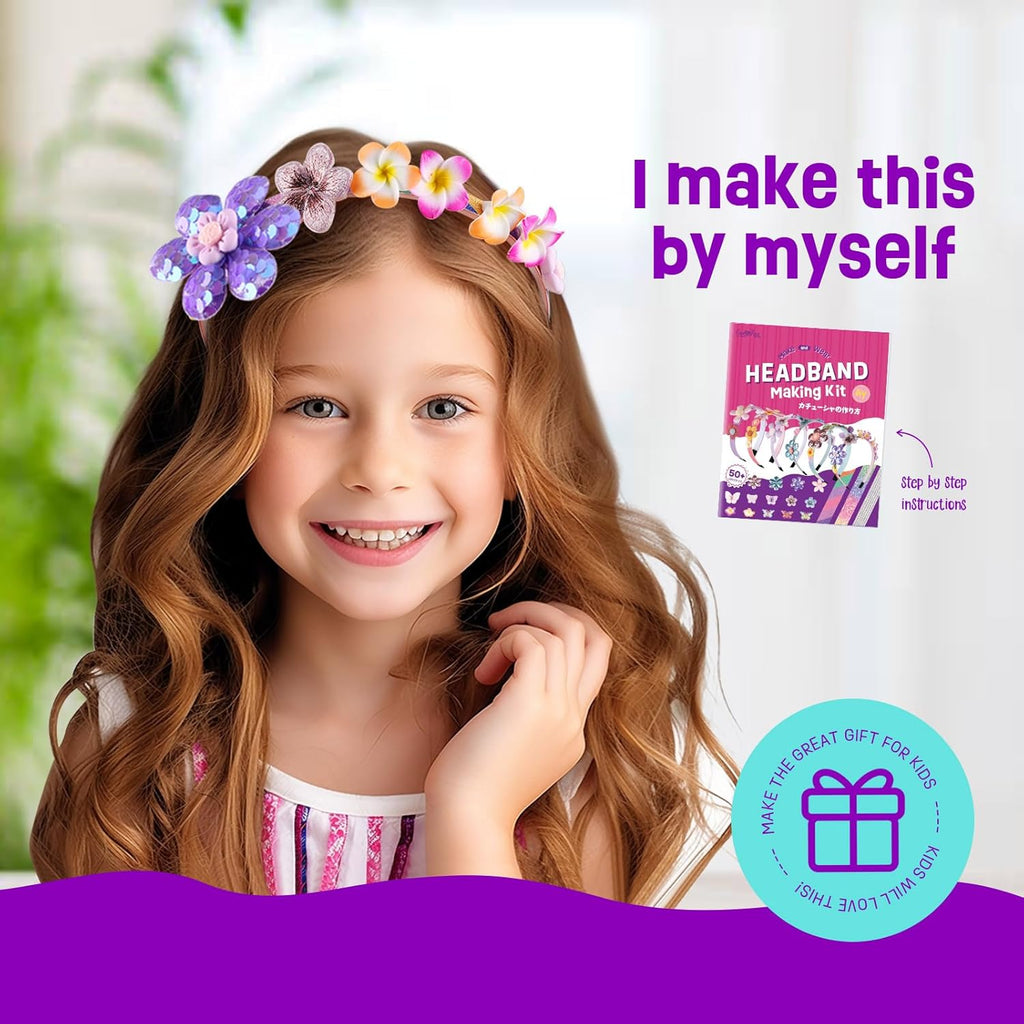 DIY Headband Making Kit — Fun Hair Accessories for Girls (Ages 5–12)