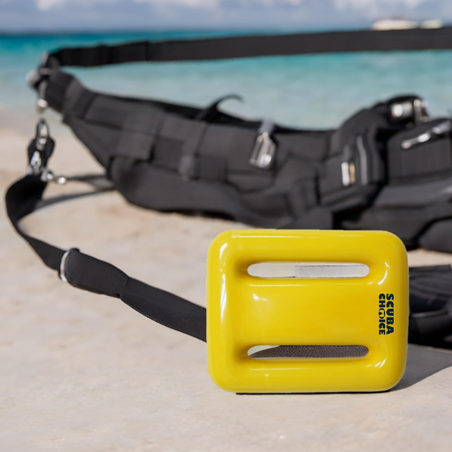 Scuba Choice Yellow Vinyl Coated Lead Dive Weights