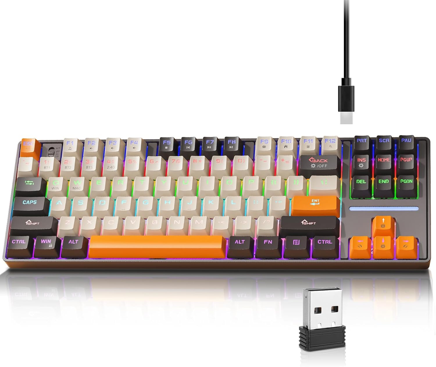 Yourkuro MK87 Bluetooth Gaming Keyboard with Backlight