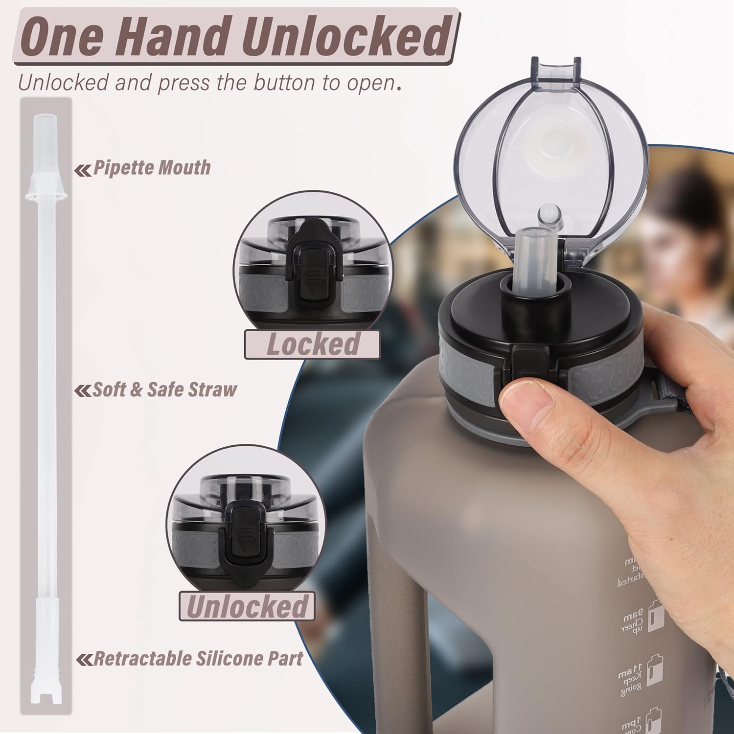 Givebo Large Water Bottle 2.2L