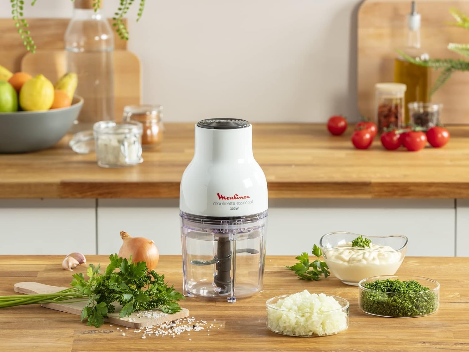 Moulinex Mini Chopper — 300W, 400ml, White/Black