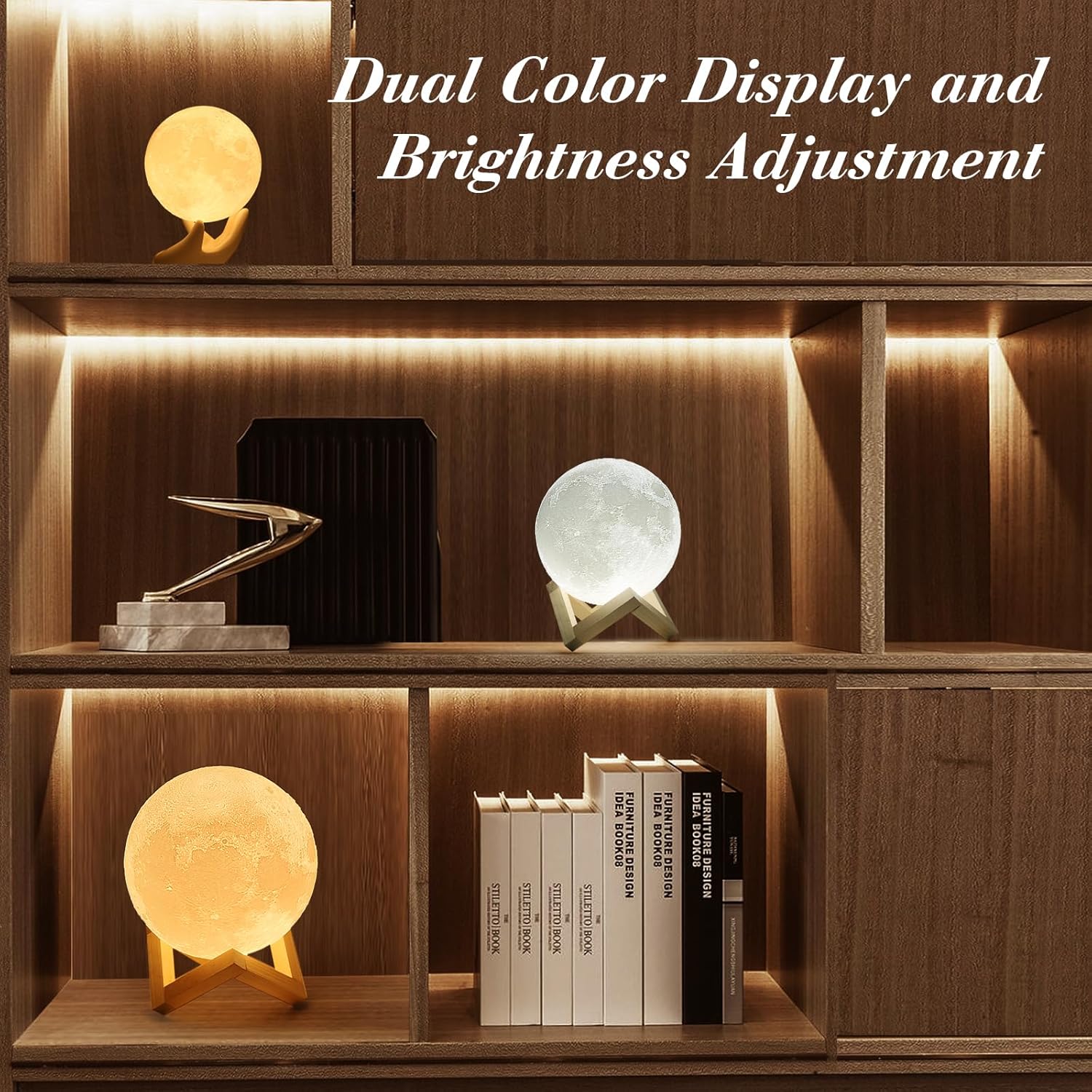 3D Moon Lamp with Touch Control
